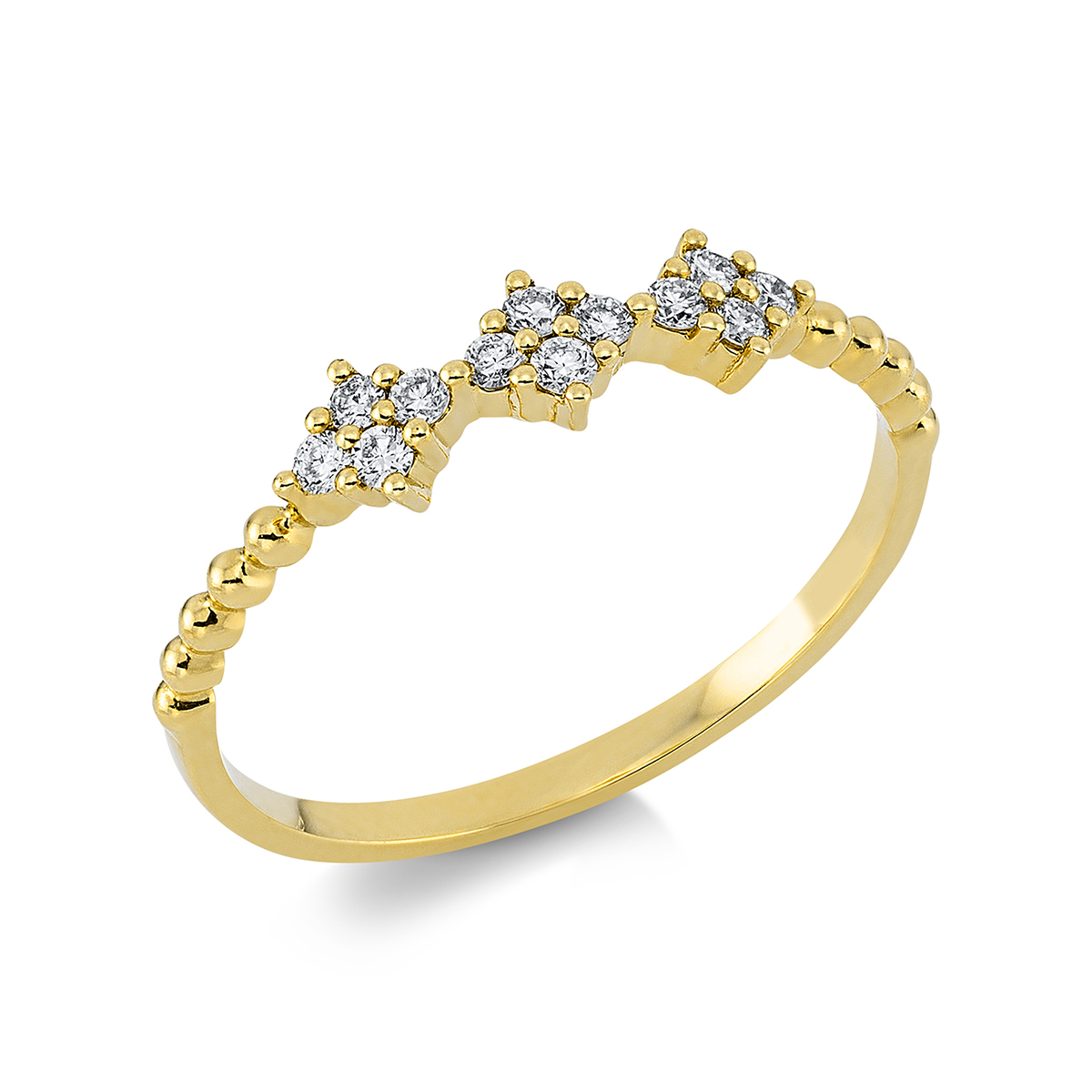 Ring  18kt Gelbgold mit 0,14ct Diamanten