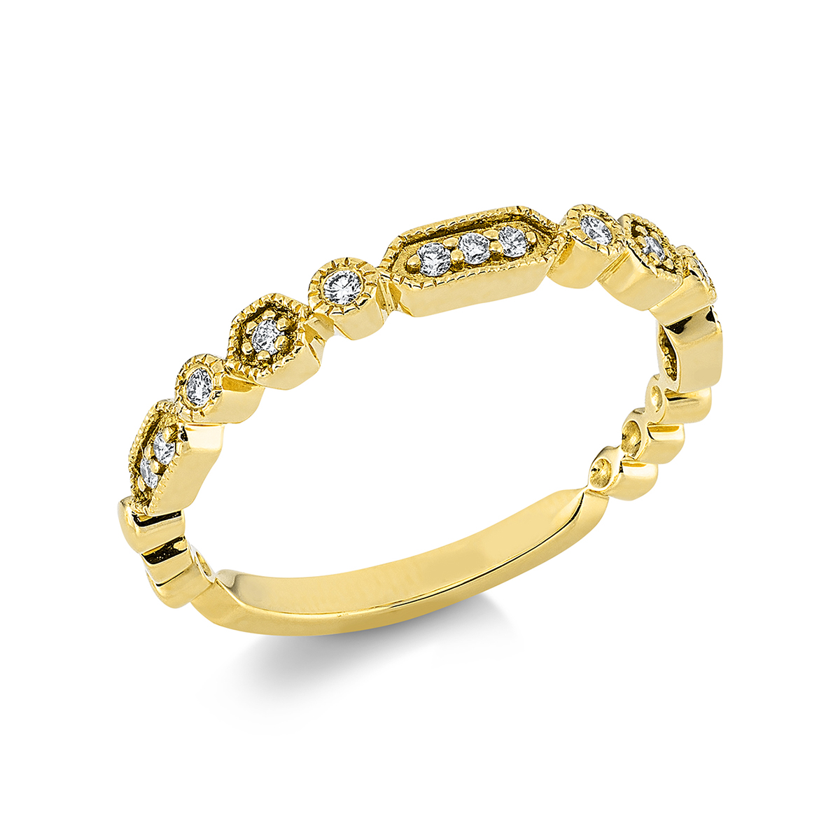 Ring  18kt Gelbgold mit 0,09ct Diamanten