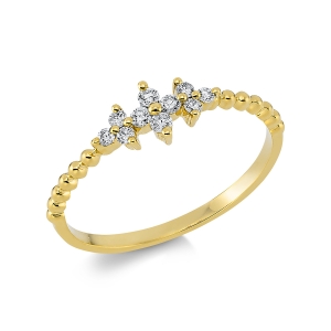 Ring  18kt Gelbgold mit 0,13ct Diamanten