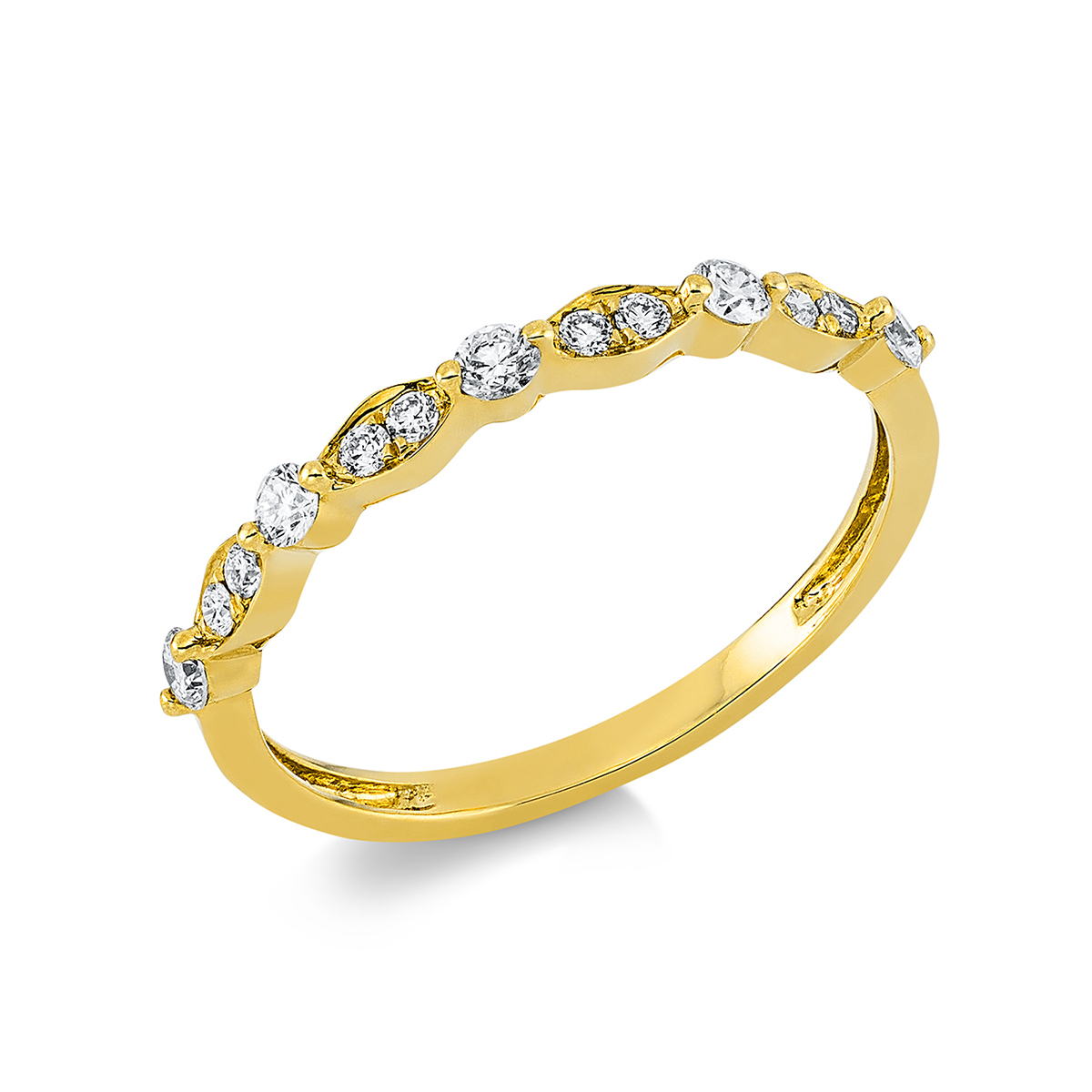 Ring  18kt Gelbgold mit 0,26ct Diamanten