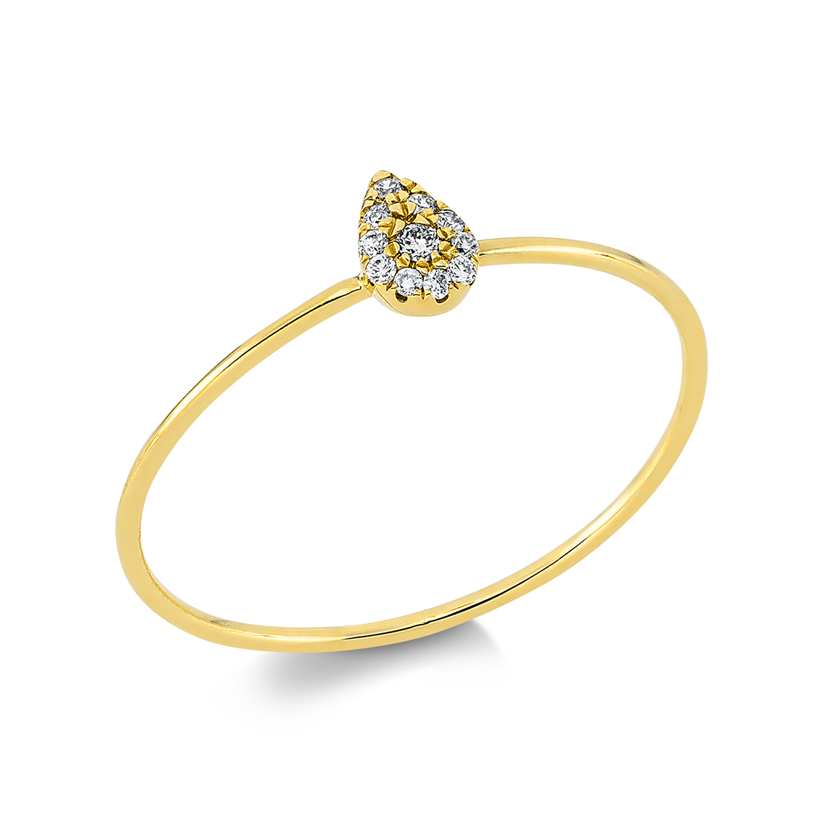 Ring  18kt Gelbgold mit 0,04ct Diamanten