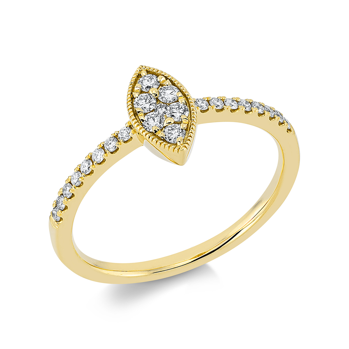 Ring  18kt Gelbgold mit 0,21ct Diamanten