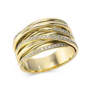 Ring  18kt Gelbgold mit 0,28ct Diamanten