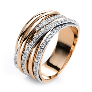 Ring  18kt Gelbgold mit 0,28ct Diamanten