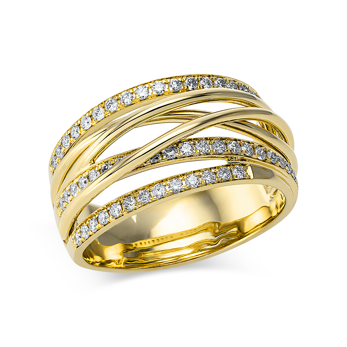 Ring  18kt Gelbgold mit 0,43ct Diamanten