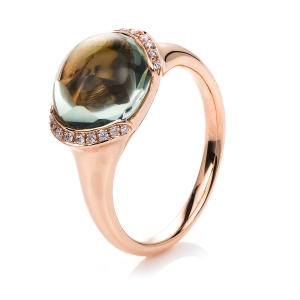 Farbstein Ring   18kt Rotgold 