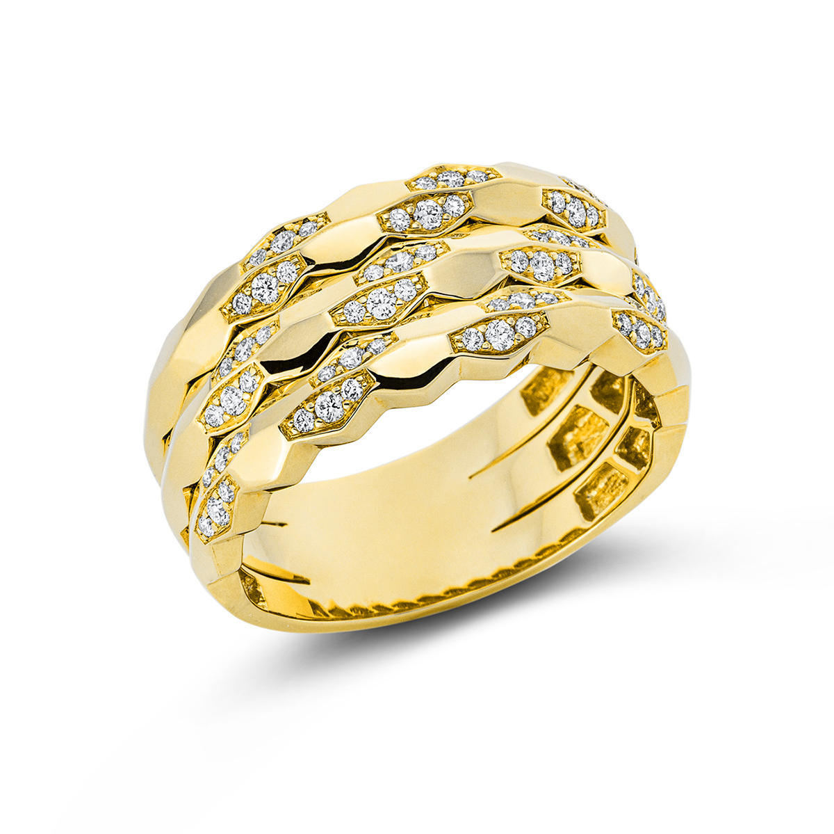 Ring  18kt Gelbgold mit 0,30ct Diamanten