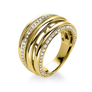 Ring  14kt Gelbgold mit 0,49ct Diamanten