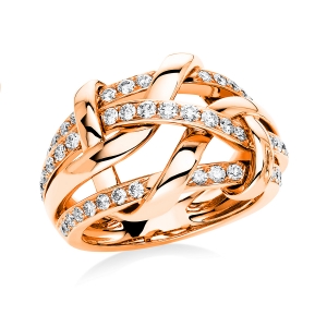 Ring  18kt Rotgold mit 0,92ct Diamanten