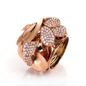 Ring  18kt Rotgold mit 0,90ct Diamanten