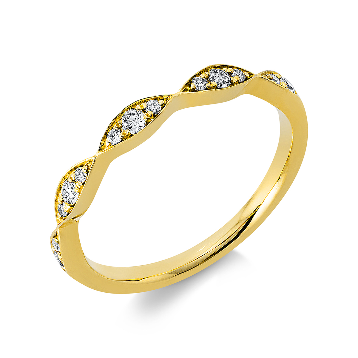 Ring  18kt Gelbgold mit 0,16ct Diamanten