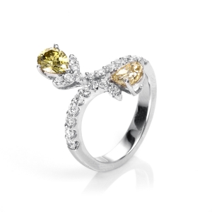 Ring  18kt Weißgold mit 1,69ct Diamanten