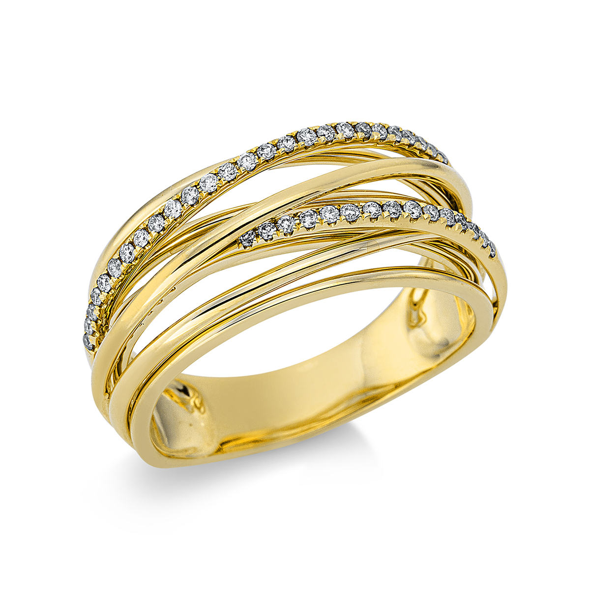 Ring  18kt Gelbgold mit 0,20ct Diamanten