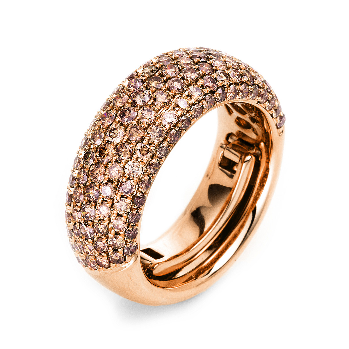 Pavé Ring  18kt Rotgold mit 2,00ct Diamanten