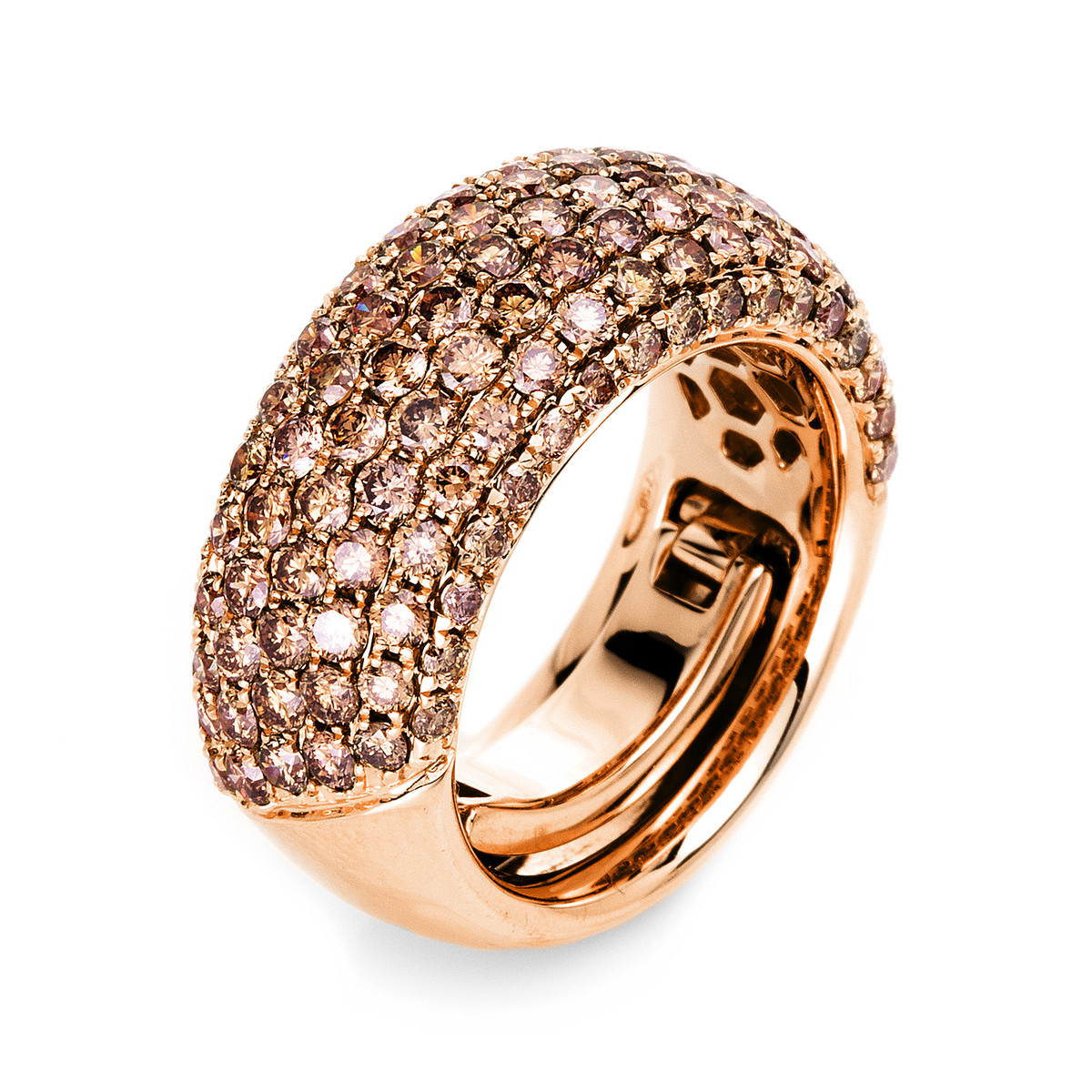 Pavé Ring  18kt Rotgold mit 3,07ct Diamanten