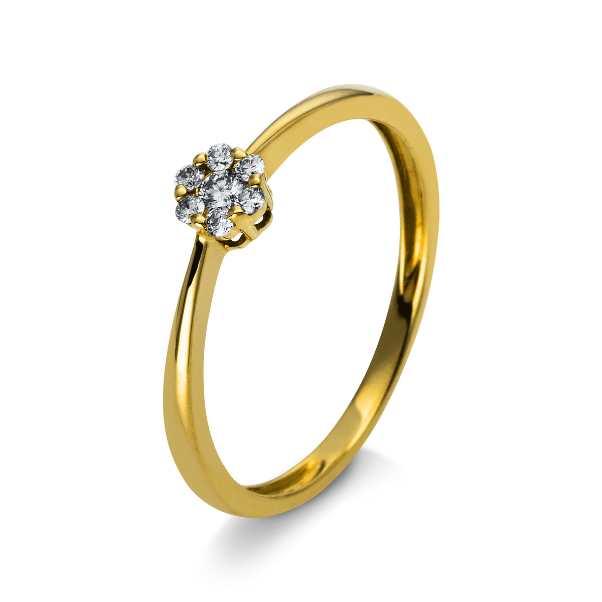 Ring  18kt Gelbgold mit 0,10ct Diamanten