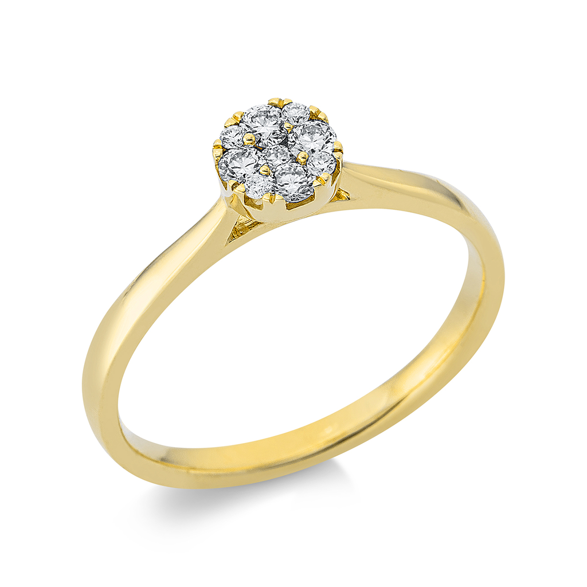 Ring  18kt Gelbgold mit 0,18ct Diamanten