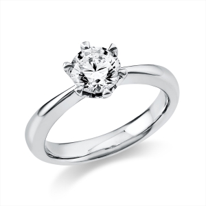 Solitaire Ring 6er-Krappe 18kt Rotgold GIA7392617046 mit 1,00ct Diamanten