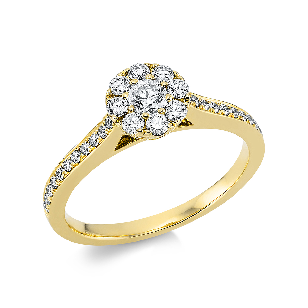 Ring  14kt Gelbgold mit 0,45ct Diamanten