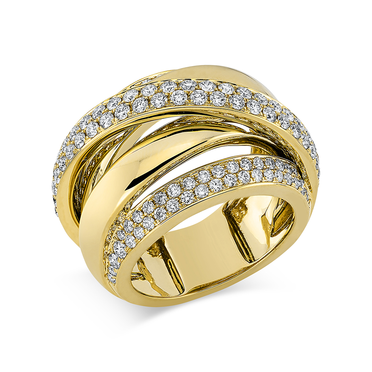 Ring  18kt Gelbgold mit 1,52ct Diamanten