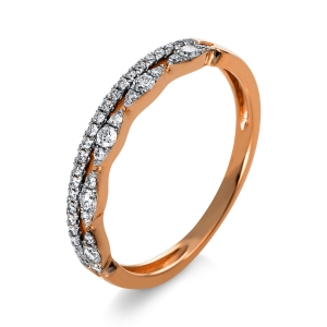 Ring  14kt Rotgold mit 0,25ct Diamanten