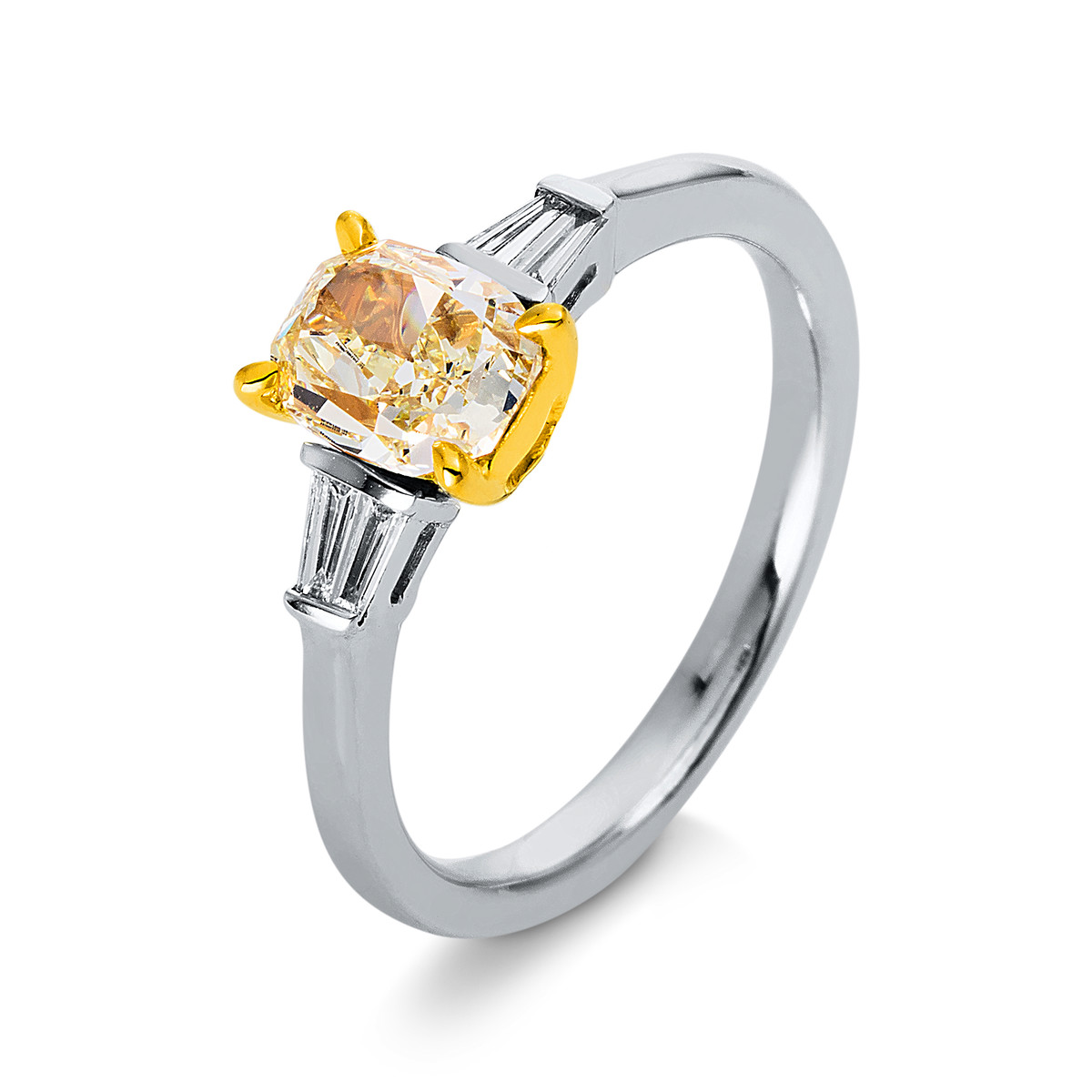 Ring  18kt Weißgold / Gelbgold mit 1,33ct Diamanten