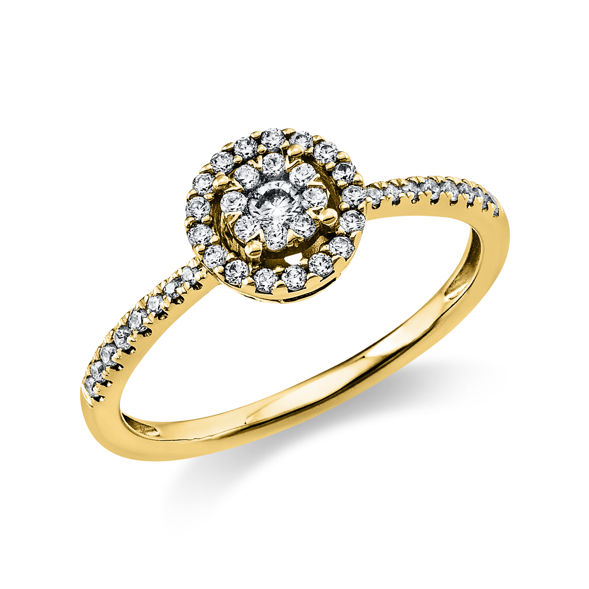 Ring  14kt Gelbgold mit 0,27ct Diamanten