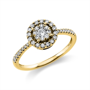 Ring  14kt Gelbgold mit 0,40ct Diamanten