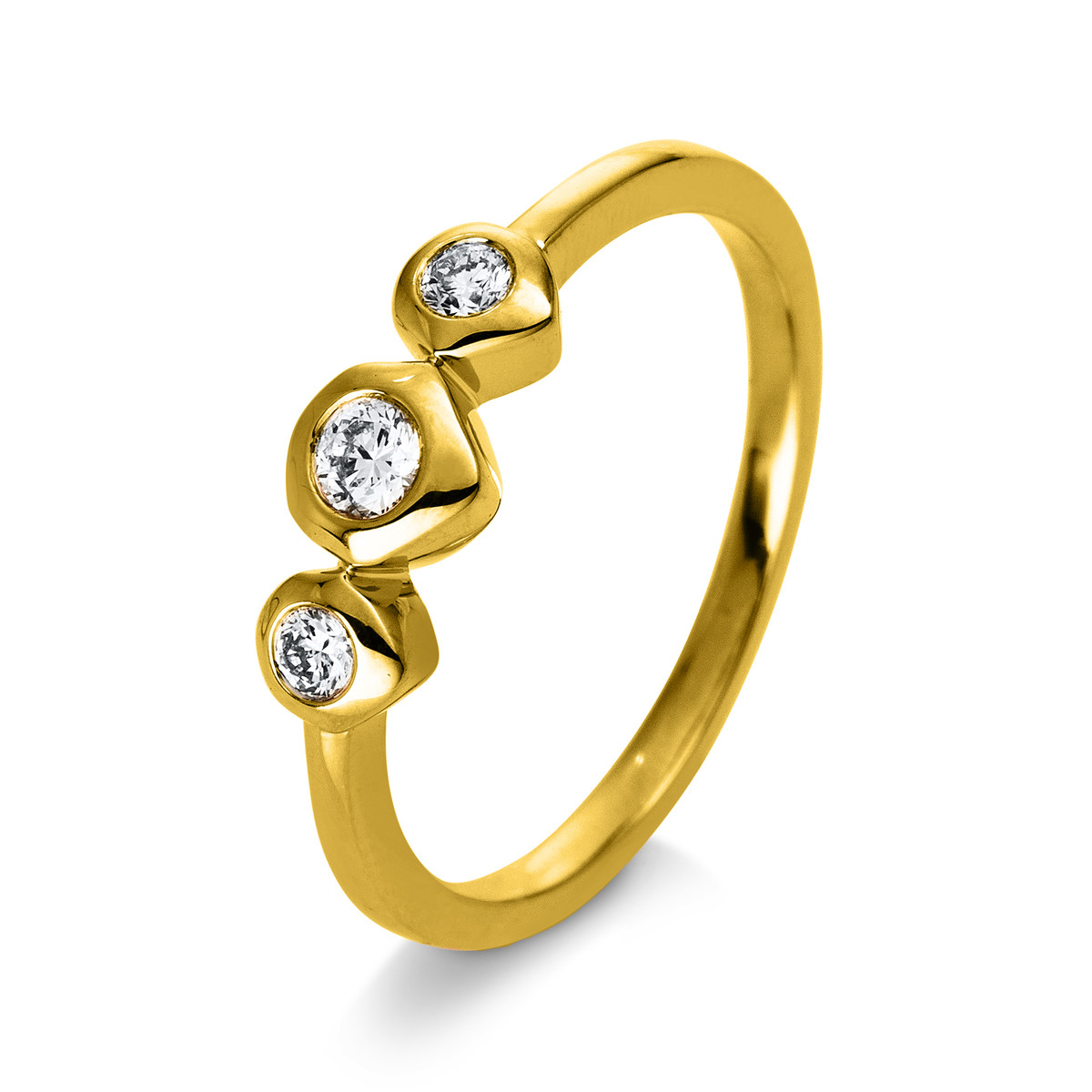 Ring  14kt Gelbgold mit 0,18ct Diamanten