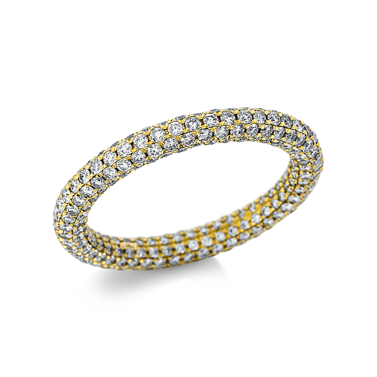 Pavé Ring  18kt Gelbgold mit 1,92ct Diamanten