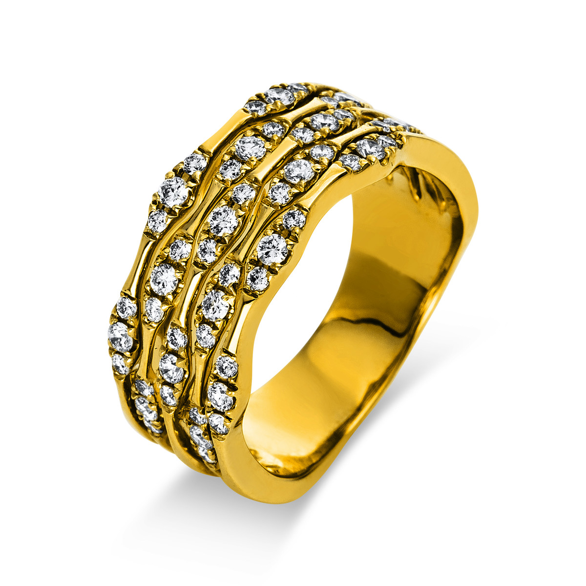 Ring  18kt Gelbgold mit 0,59ct Diamanten