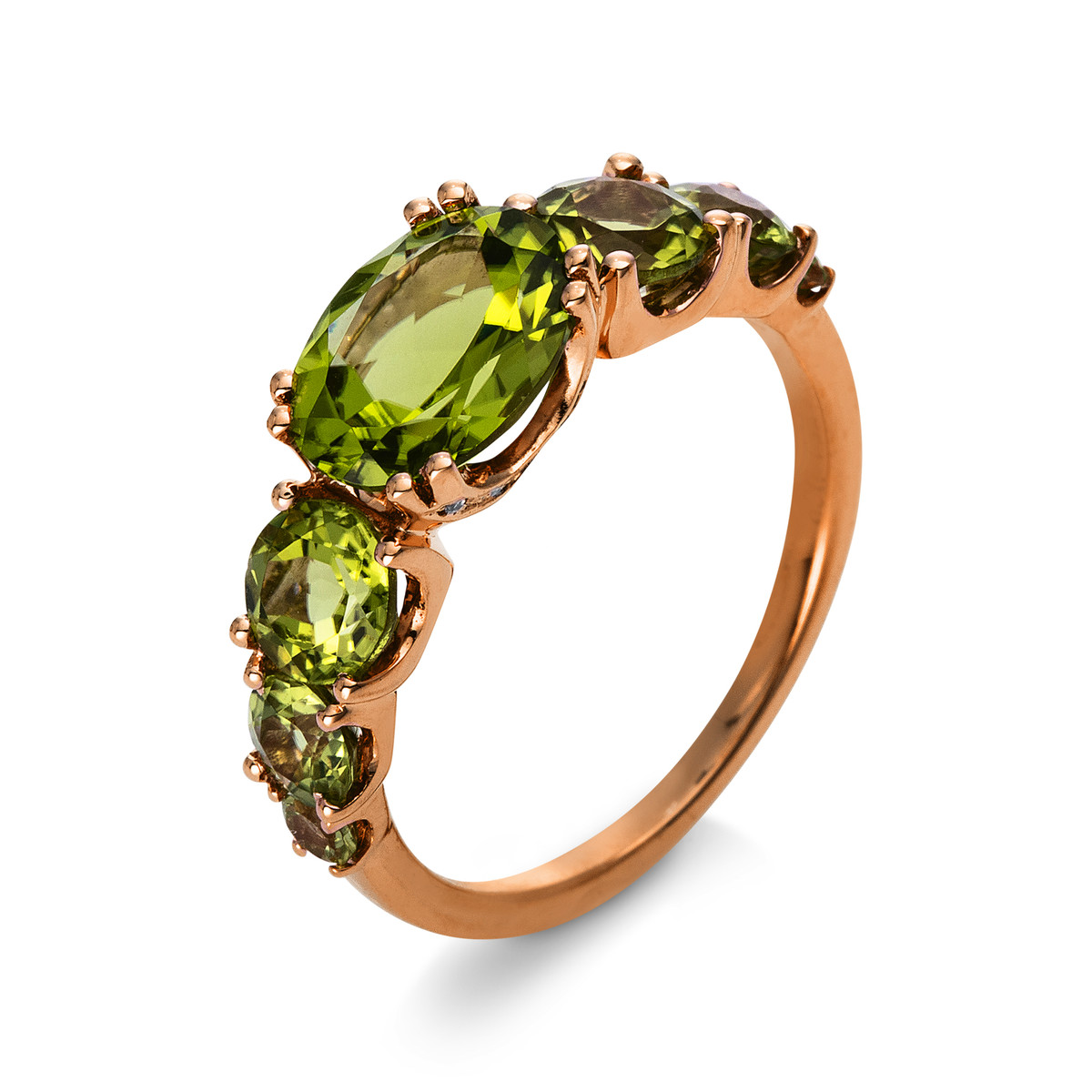 Farbstein Ring   18kt Rotgold 