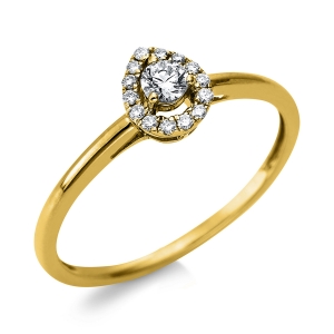 Ring  18kt Gelbgold mit 0,18ct Diamanten