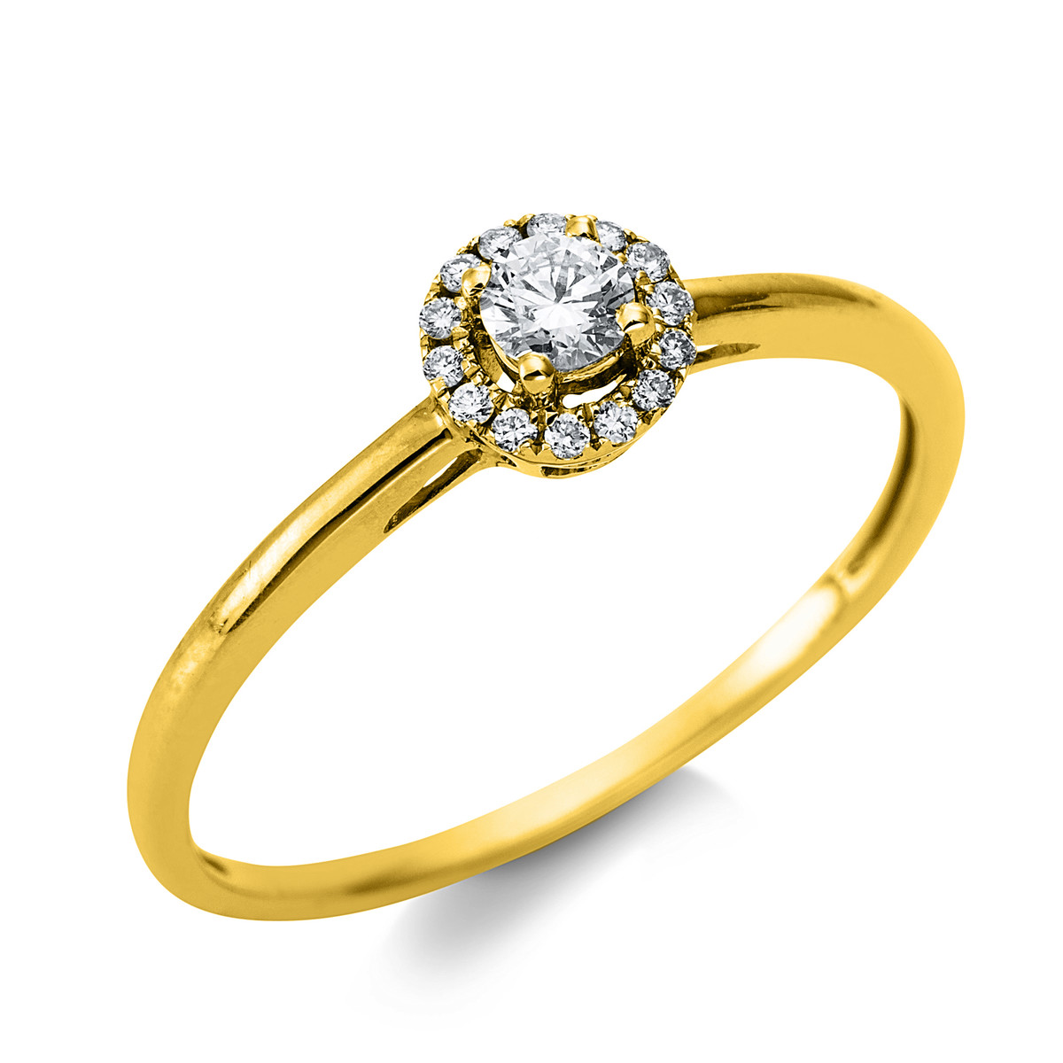 Ring  14kt Gelbgold mit 0,17ct Diamanten