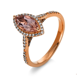 Farbstein Ring   14kt Rotgold 