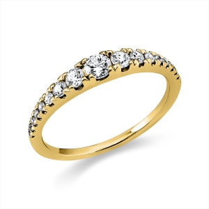 Ring  14kt Gelbgold mit 0,45ct Diamanten