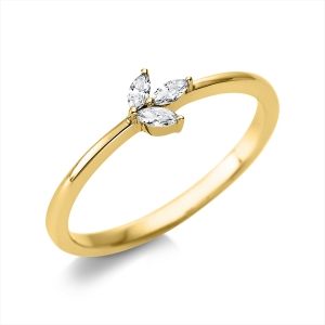 Ring  18kt Gelbgold mit 0,11ct Diamanten