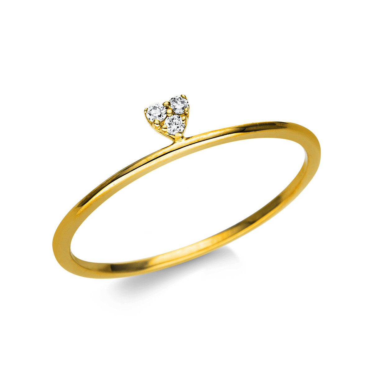 Ring  14kt Gelbgold mit 0,04ct Diamanten