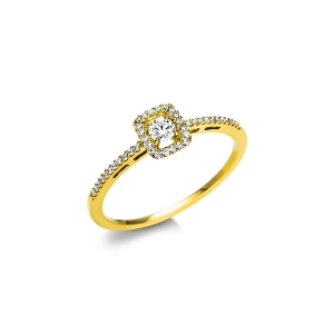 Ring  18kt Gelbgold mit 0,22ct Diamanten