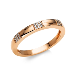 Ring  14kt Rotgold mit 0,07ct Diamanten