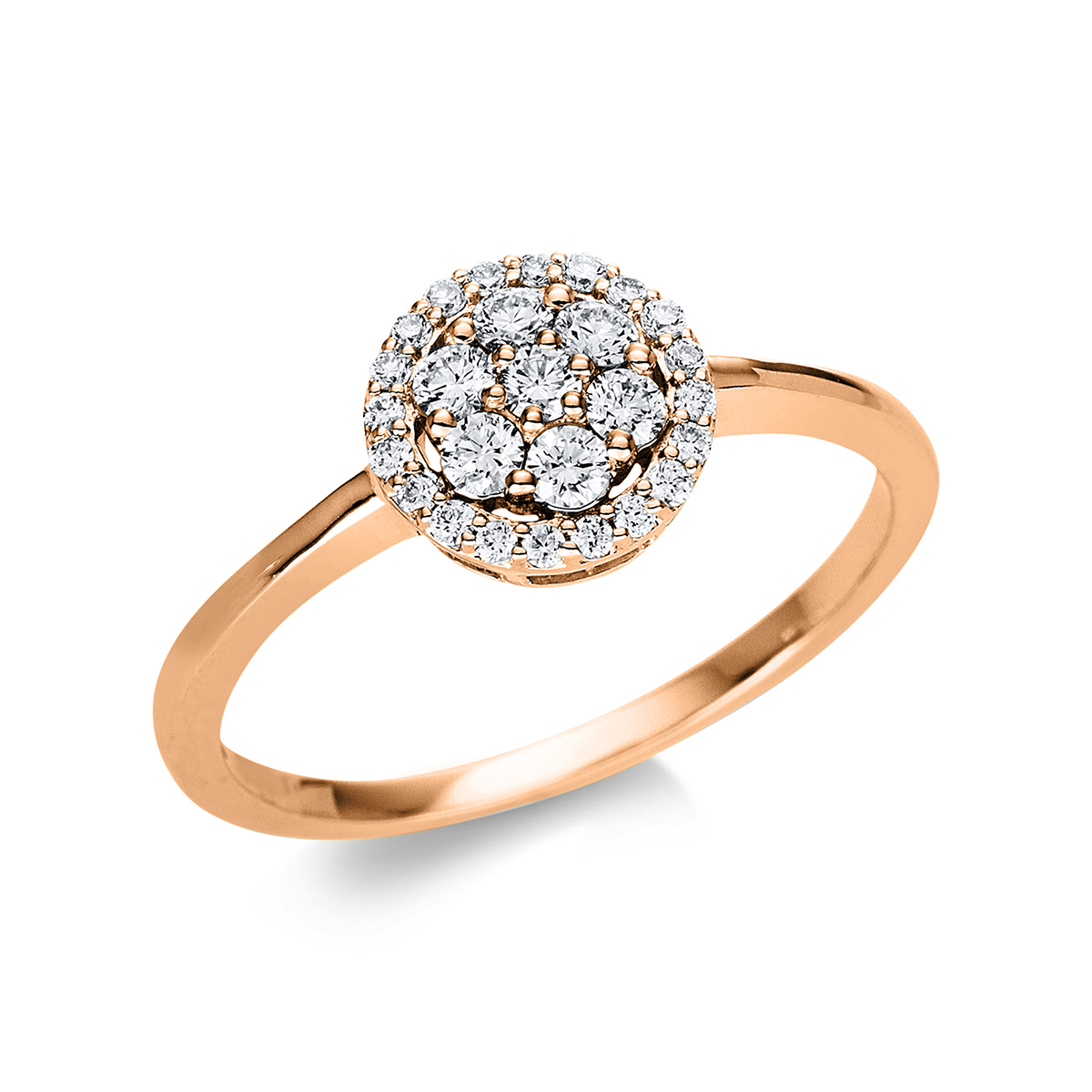 Ring  18kt Rotgold mit 0,30ct Diamanten