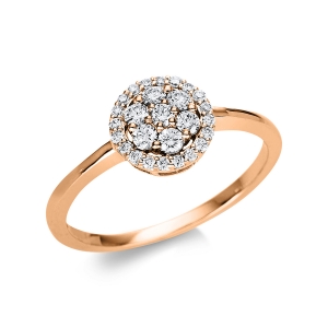 Ring  18kt Rotgold mit 0,30ct Diamanten