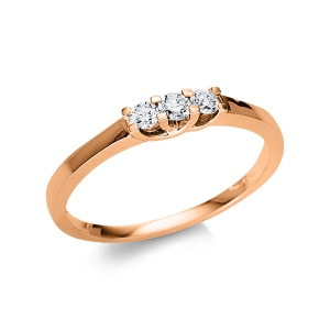 Ring  18kt Rotgold mit 0,17ct Diamanten