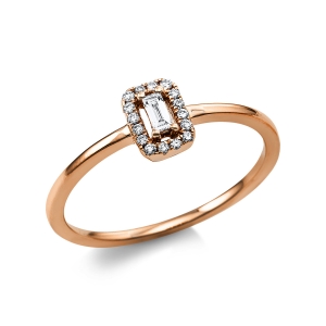 Ring  18kt Rotgold mit 0,12ct Diamanten