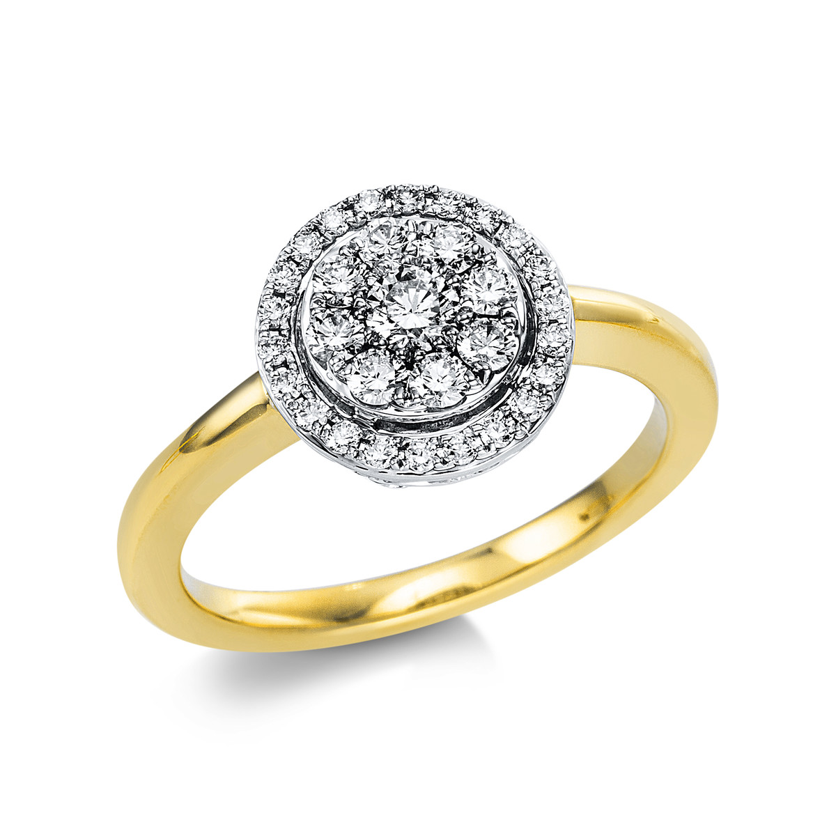 Ring  18kt Gelbgold / Weißgold mit 0,50ct Diamanten