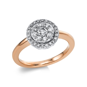 Ring  18kt Gelbgold / Weißgold mit 0,50ct Diamanten