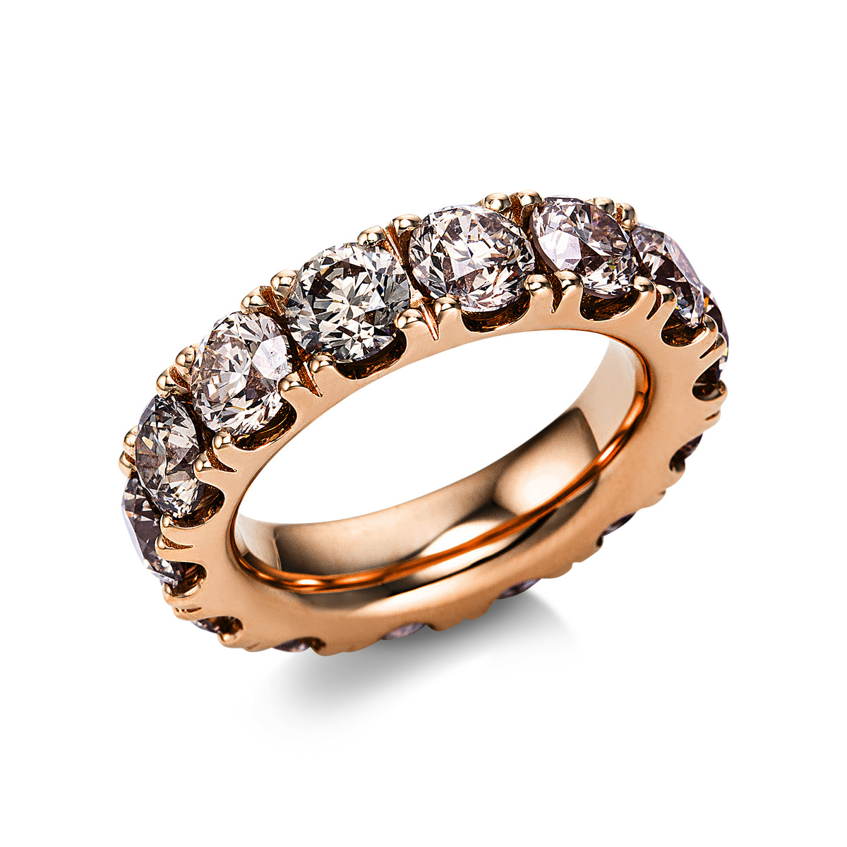 Infinity Memoire Ring  18kt Rotgold mit 8,16ct Diamanten