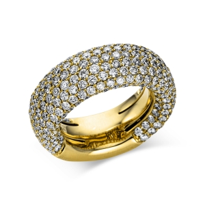 Pavé Ring  18kt Gelbgold mit 5,35ct Diamanten