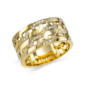 Ring  18kt Gelbgold mit 0,26ct Diamanten