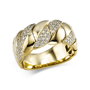 Ring  18kt Gelbgold mit 0,39ct Diamanten